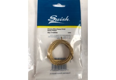 Swish Picture Wire (Heavy Duty) Brass Plated (2 metres)
